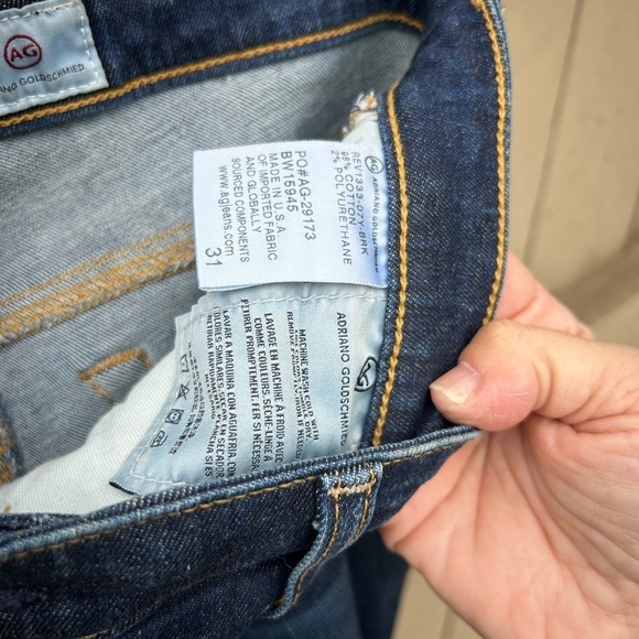 AG Adriano Goldschmied The Cigarette Roll Up The Stilt Roll Up Sz 31 - Picture 3 of 6